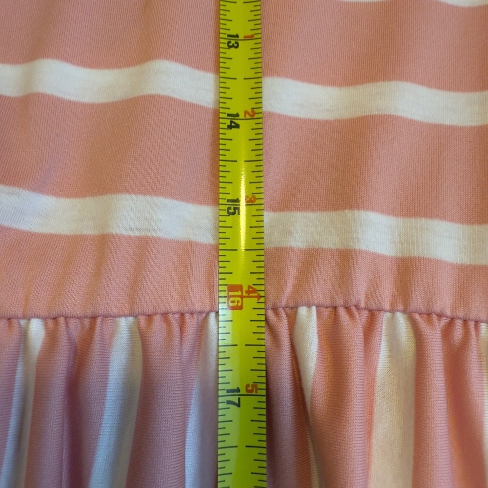 ✨NWOT SHEIN Size XL Striped Long Maxi Dress Pockets Short Sleeve Summer Vaca - Picture 13 of 14